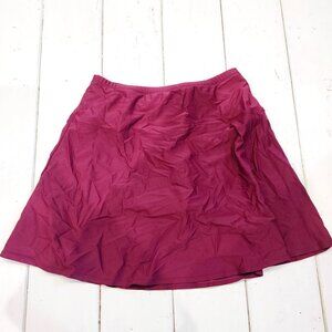 Coastal Rose Swim Skirt Women's Maroon Size 10